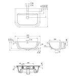 Burlington Chalfont Umywalka 65x47 biały połysk CH0651SCW
