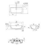 Burlington Umywalka 75x47 biały połysk CH0751SCW