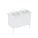 Burlington Umywalka podwójna 100x47 biały połysk CH1001SCW