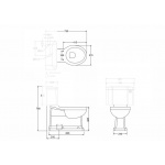 Burlington Miska stojąca do kompaktu 52x37 biała P18