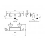 Carlo Frattini Bateria wannowo-natryskowa termostatyczna ścienna bez zestawu natryskowego Chrom F4284/1CR