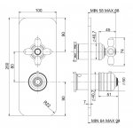 Carlo Frattini Olivia Bateria wannowo-natryskowa termostatyczna podtynkowa z przełącznikiem 2/3 wylotów Chrom F5009X7CR