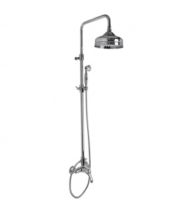 Carlo Frattini Lamp Bateria natryskowa z deszczownicą Ø 20 cm i słuchawką Chrom F3305/2CR