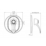 Carlo Frattini Lamp Bateria wannowo-natryskowa podtynkowa Chrom F3309/1CR