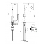 Carlo Frattini Mast Bateria umywalkowa jednootworowa z korkiem Chrom F3151CR.ES