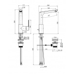 Carlo Frattini Mast Bateria umywalkowa jednootworowa z korkiem i obrotową wylewką Chrom F3151FCR.ES