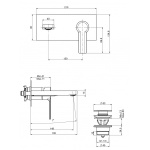 Carlo Frattini Mast Bateria umywalkowa ścienna z korkiem Chrom F3141X5CR