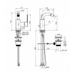Carlo Frattini Mast Bateria bidetowa jednouchwytowa z korkiem automatycznym Chrom F3152CR