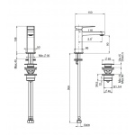 Carlo Frattini Next Bateria umywalkowa jednouchwytowa z korkiemChrom F3941NCR