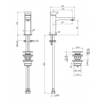 Carlo Frattini Next Bateria umywalkowa jednouchwytowa z korkiem Chrom F3931NCR