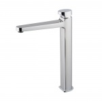 Carlo Frattini Next Bateria umywalkowa jednouchwytowa wysoka z korkiem Chrom F3931/HNCR