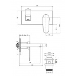 Carlo Frattini Next Bateria umywalkowa ścienna z korkiem Chrom F3961X5CR