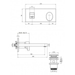 Carlo Frattini Next Bateria umywalkowa ścienna z korkiem Chrom F3951LX5CR