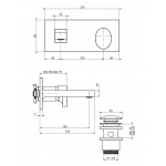 Carlo Frattini Next Bateria umywalkowa ścienna z korkiem Chrom F3951X5CR