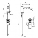 Carlo Frattini Next Bateria bidetowa jednouchwytowa z korkiem Chrom F3932NCR