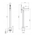 Carlo Frattini Next Bateria wannowa wolnostojąca Chrom F3934/4CR