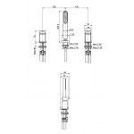 Carlo Frattini Next Bateria wannowa 3-otworowa Chrom F3944/1CR