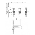 Carlo Frattini Next Bateria wannowa 4-otworowa Chrom F3944CR