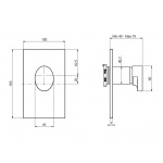Carlo Frattini Next Bateria wannowo-natryskowa jednouchwytowa podtynkowa Chrom F3939X1CR