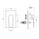 Carlo Frattini Next Bateria wannowo-natryskowa jednouchwytowa podtynkowa z 2 przełącznikami wyjść Chrom F3949X2CR