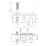 Carlo Frattini Next Bateria wannowo-natryskowa podtynkowa z zestawem natryskowym Chrom F3959X2CR