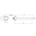 Carlo Frattini Next Wylewka ścienna 21,3 cm Chrom F2398CR