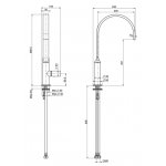 Carlo Frattini Nomos Bateria kuchenna z obrotową wylewką Chrom F7107CR