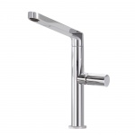 Carlo Frattini Nomos Go Bateria umywalkowa jednouchwytowa wysoka z korkiem Chrom F4161LCR