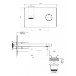 Carlo Frattini Nomos Go Bateria umywalkowa ścienna z korkiem Chrom F4201LX5CR
