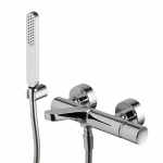 Carlo Frattini Nomos Go Bateria wannowo-natryskowa z zestawem natryskowym Chrom F4164CR