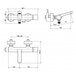 Carlo Frattini Nomos Go Bateria wannowo-natryskowa bez zestawu natryskowego Chrom F4164/1CR
