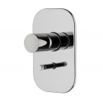 Carlo Frattini Nomos Go Bateria wannowo-natryskowa podtynkowa z 2 przełącznikami wyjść Chrom F4169X2CR