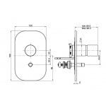 Carlo Frattini Nomos Go Bateria wannowo-natryskowa podtynkowa z 2 przełącznikami wyjść Chrom F4169X2CR