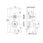 Carlo Frattini Olivia Bateria wannowo-natryskowa z mikserem 2/3 wylotów Chrom F5009X6CR