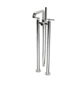 Carlo Frattini Park Line Bateria wannowa wolnostojąca podtynkowa ze słuchawką i wężem element zewnętrzny chrom F1304/4CR