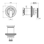 Carlo Frattini Park Line Bateria wannowa/prysznicowa podtynkowa element zewnętrzny chrom F1303N1CR