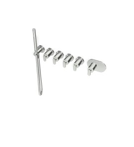 Carlo Frattini Park Line Bateria wannowa/prysznicowa podtynkowa ze słuchawką i wężem element zewnętrzny chrom F1368X4CR