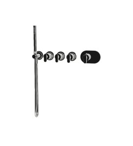 Carlo Frattini Park Line Bateria wannowa/prysznicowa podtynkowa ze słuchawką i wężem element zewnętrzny chrom F1368X3CR