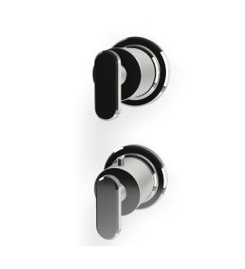 Carlo Frattini Park Line Bateria prysznicowa termostatyczna podtynkowa z przełącznikiem 2-drożnym element zewnętrzny chrom F1333N7CR