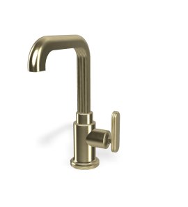 Carlo Frattini Park Line Bateria umywalkowa z korkiem klik klak brushed champagne F1321LHS