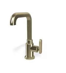 Carlo Frattini Park Line Bateria umywalkowa z korkiem klik klak brushed champagne F1321LHS