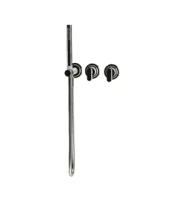 Carlo Frattini Park Line Bateria wannowa/prysznicowa podtynkowa z zestawem prysznicowym element zewnętrzny nickel lucido F1319WX8LN