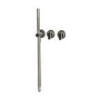 Carlo Frattini Park Line Bateria wannowa/prysznicowa podtynkowa z zestawem prysznicowym element zewnętrzny brushed nickel F1319WX8SN