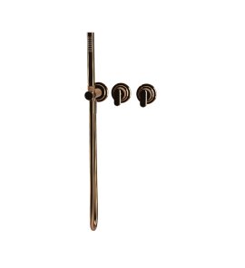 Carlo Frattini Park Line Bateria wannowa/prysznicowa podtynkowa z zestawem prysznicowym element zewnętrzny amber bronze F1319WX8ZL