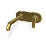 Carlo Frattini Park Line Bateria umywalkowa podtynkowa z korkiem klik klak element zewnętrzny brushed gold F1301WLX5OS