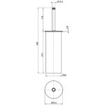 Carlo Frattini Park Line Pojemnik ze szczotką do WC chrom F6306/3CR