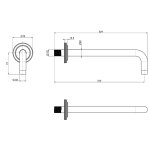 Carlo Frattini Park Line Ramię ścienne 30 cm chrom F1338.30CR