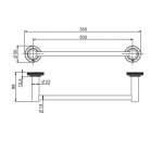 Carlo Frattini Park Line Uchwyt na ręcznik 30 cm chrom F6300/30CR