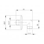 Carlo Frattini Przyłącze kątowe Chrom F218CR