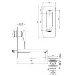 Carlo Frattini Quad Bateria umywalkowa ścienna Chrom F3741VLX5CR.WS